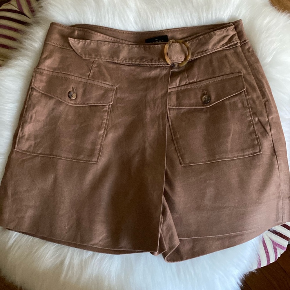 The Skort, Cargo, front pockets, Linen, size 6